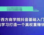 抖音基础入门班:小白0基础学习打造一个高权重赚钱的抖音号-第一资源库