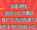 狼叔小红书爆款推广引流训练课7.0,手把手带你玩转小红书-第一资源库