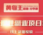 黄岛主实操性小红书副业项目,教你快速起号并出号,万粉单价1000左右-第一资源库