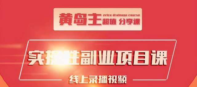 黄岛主实操性小红书副业项目,教你快速起号并出号,万粉单价1000左右-第一资源库