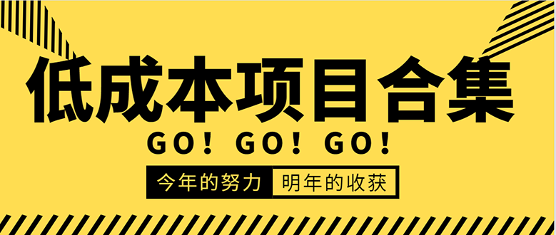 低成本零成本项目合集:赚钱快的慢的、暴利的,线上线下的,价值万元资料-第一资源库