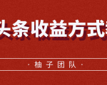 微头条收益方式教学,单条收益可达1000+-第一资源库