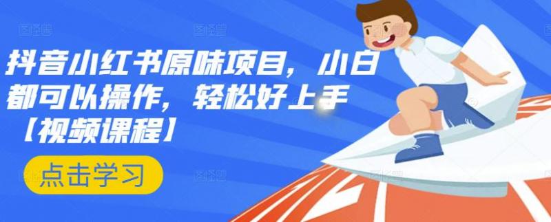 抖音小红书原味项目,小白都可以操作,轻松好上手【视频课程】-第一资源库