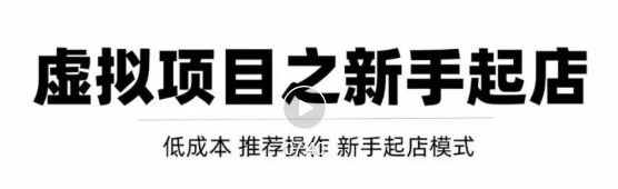 虚拟项目快速起店模式,0成本打造月入几万虚拟店铺!-第一资源库