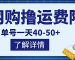 网购撸运费险项目，单号一天40-50+，实实在在能够赚到钱的项目【详细教程】-第一资源库