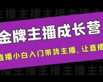 金牌主播成长营,一周从直播小白入门带货主播,让直播更简单-第一资源库