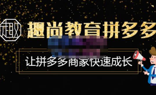 趣尚教育·拼多多运营实操VIP特训营,让拼多多商家快速成长-价值3180元-第一资源库