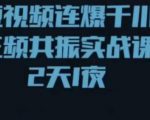 短视频连爆千川三频共振实战课，针对千川如何投放，视频如何打爆专门讲解-第一资源库