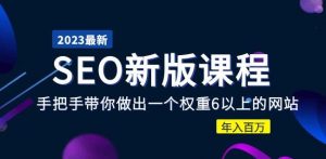 2023某大佬收费SEO新版课程:手把手带你做出一个权重6以上的网站,年入百万-第一资源库