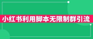 小红书利用脚本无限群引流日引创业粉300+【揭秘】-第一资源库
