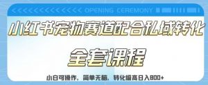 实测日入800的项目小红书宠物赛道配合私域转化玩法,适合新手小白操作,简单无脑【揭秘】-第一资源库