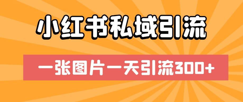 小红书私域引流,一张图片一天引流300+【揭秘】-第一资源库
