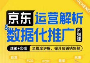 京东运营解析与数据化推广系列课,全维度讲解京东运营逻辑+数据化推广提升店铺销售额-第一资源库