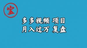宝哥多多视频项目月入过万,详细复盘【揭秘】-第一资源库