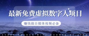最新免费虚拟数字人项目，赚钱做自媒体视频必备【揭秘】-第一资源库