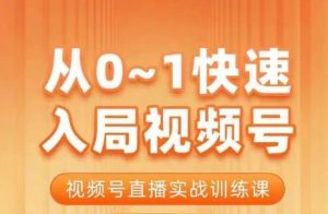 陈厂长·从0-1快速入局视频号课程,视频号直播实战训练课-第一资源库