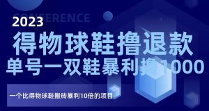 2023得物球鞋撸退款,单号一双鞋暴利撸1000,一个比得物球鞋搬砖暴利10倍的项目【揭秘】-第一资源库