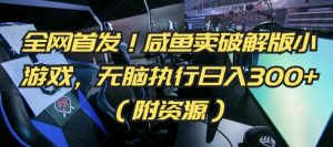 全网首发!咸鱼卖破解版小游戏,无脑执行日入300+(附资源)【揭秘】-第一资源库