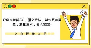 IP切片带货5.0，图文玩法，制作更加简单，流量更大，日入1000+【揭秘】-第一资源库