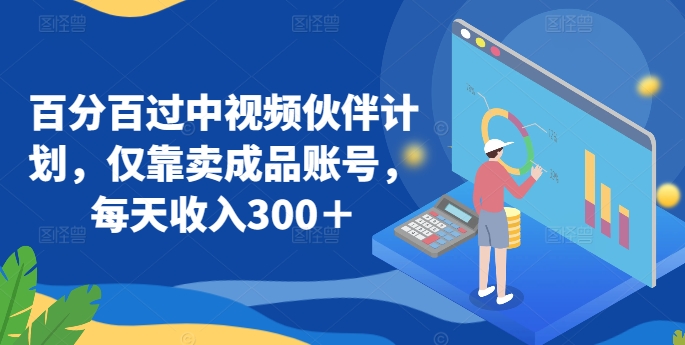 百分百过中视频伙伴计划,仅靠卖成品账号,每天收入300+【揭秘】-第一资源库