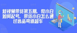 价值2980短视频带货第五期,教小白如何起号,带货小白怎么通过选品弯道超车-第一资源库