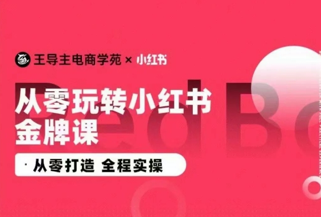 王导主·小红书电商运营实操课,从零打造 全程实操-第一资源库