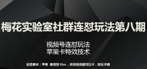梅花实验室社群连怼玩法第八期，视频号连怼玩法 苹果卡特效技术【揭秘】-第一资源库