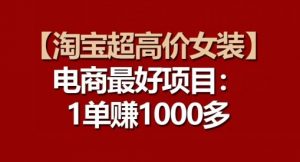 【淘宝超高价女装】电商最好项目：每一单都是高利润-第一资源库