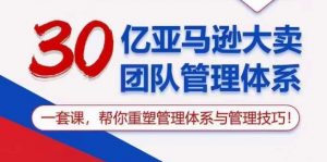 30亿亚马逊大卖团队管理体系,一套课,帮你重塑管理体系与管理技巧-第一资源库