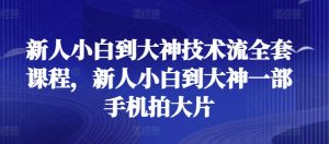 新人小白到大神技术流全套课程,新人小白到大神一部手机拍大片-第一资源库