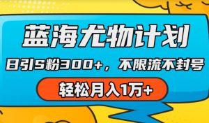 蓝海尤物计划，AI重绘美女视频，日引s粉300+，不限流不封号，轻松月入1w+【揭秘】-第一资源库