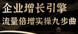企业增长引擎流量倍增实操九步曲,一套课程帮你找到快速、简单、有效、可复制的获客+变现方式,-第一资源库