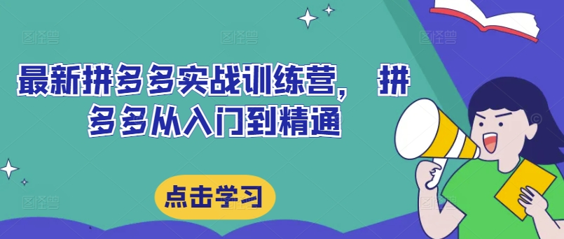 最新拼多多实战训练营, 拼多多从入门到精通-第一资源库