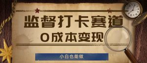 监督打卡赛道,0成本变现,小白也可以做【揭秘】-第一资源库
