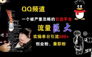 QQ频道,一个被严重忽略的引流平台,流量巨大 实操单日引流500+创业粉兼职粉【揭秘】-第一资源库