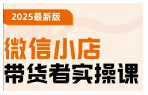 2025最新版微信小店带货者实操课，基础操作到高级运营技巧，快速上手-第一资源库