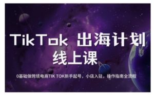 TikTok跨境电商新手起号与运营全攻略,0基础做跨境电商TIKTOK新手起号,小店入驻,操作指南全流程-第一资源库