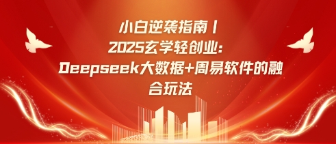 小白逆袭指南,2025玄学轻创业:Deepseek大数据+周易算法的融合玩法-第一资源库