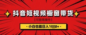 抖音短视频食品橱窗带货,小白轻松上手日入1k+【揭秘】-第一资源库