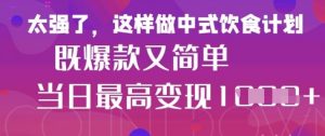 疯狂爆火！小红书等平台的女性中餐养生视频，小白轻松制作，快速拿到结果-第一资源库