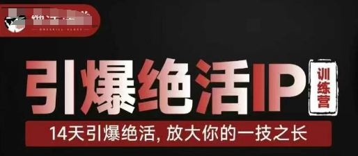 引爆绝活IP训练营,14天引爆绝活,放大你的一技之长-第一资源库