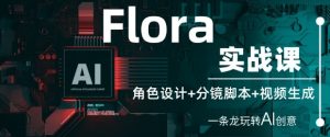 Flora实战课:角色设计+分镜脚本+视频生成,一条龙玩转AI创意-第一资源库