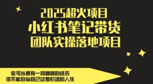 2025超火项目,副业最佳选择,小红书笔记带货团队实操落地项目,,轻松日入5张-第一资源库