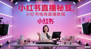 小红书直播秘笈,小红书电商直播教程-第一资源库