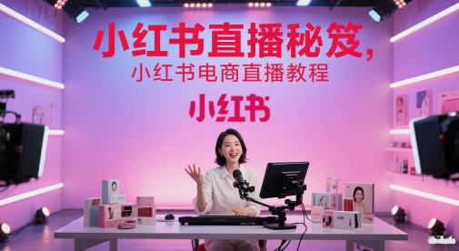 小红书直播秘笈,小红书电商直播教程-第一资源库