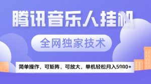 2025腾讯音乐挂G项目,全网独家技术,全新玩法,轻松月入5k+【揭秘】-第一资源库
