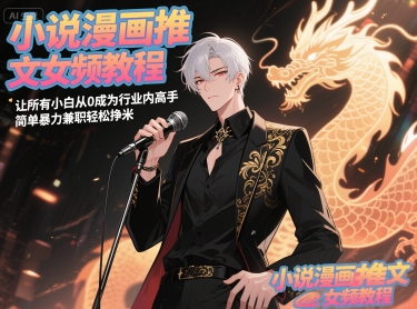 小说漫画推文女频教程,让所有小白从0成为行业内高手,简单暴力兼职轻松挣米-第一资源库