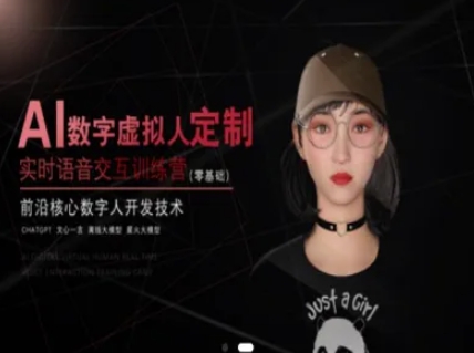 AI数字虚拟人定制,实时语音交互训练营(零基础),前沿核心数字人开发技术-第一资源库