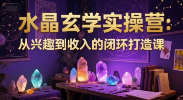 水晶玄学实操营:从兴趣到收入的闭环打造课-第一资源库
