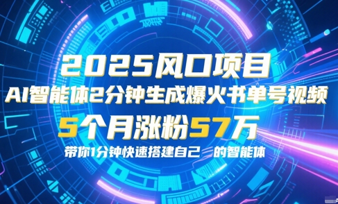AI智能体2分钟一键生成爆火书单号原创视频,5个月涨粉57w,带你零代码1分钟搭建智能体-第一资源库
